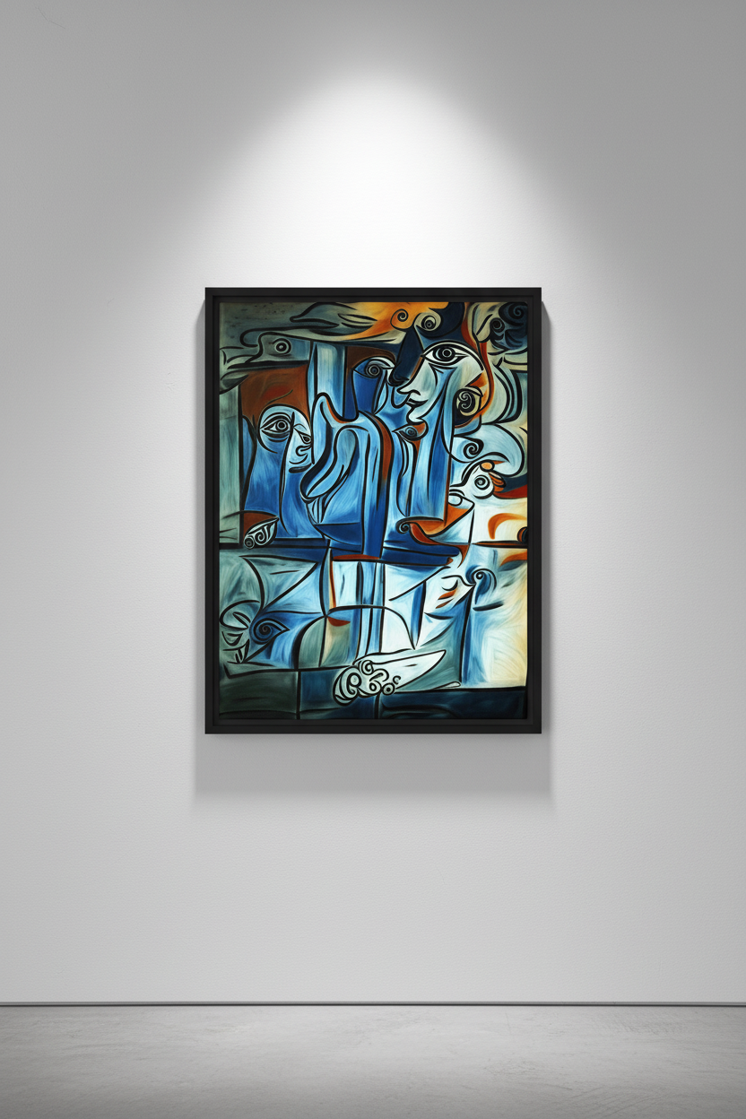 Fractured Azure Gaze